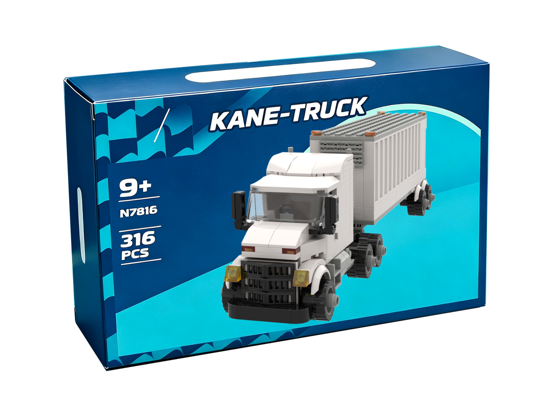 Finished custom brick truck product in box